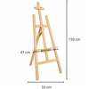 Lean Toys Medinis tapybos stovas, trikojis, 150 cm