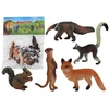 Lean Toys Gyvūnų Figūrėlių Rinkinys (5 vnt.) - Voverė, Mangusta, Skruzdėda, Lapė, Lemūras