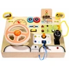 Lean Toys Medinė edukacinė manipuliacinė vairavimo lenta