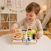 Lean Toys Medinė edukacinė manipuliacinė vairavimo lenta
