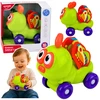 Lean Toys Sensorinis vabalas ant ratukų Žalias