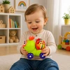 Lean Toys Sensorinis vabalas ant ratukų Žalias