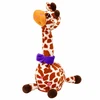 Lean Toys Interaktyvi pliušinė žirafa, ruda, balta ir oranžinė, apie 30 × 20 × 10 cm