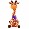 Lean Toys Interaktyvi pliušinė žirafa, ruda, balta ir oranžinė, apie 30 × 20 × 10 cm