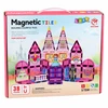 Lean Toys Magnetinės kaladėlės rožinės 38 vnt.