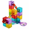 Lean Toys Magnetinis konstruktorius su kamuoliukų trasa, spalvotas, 28 dalių