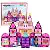Lean Toys Magnetinės kaladėlės rožinės 38 vnt.