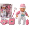Lean Toys Lėlė kūdikis su rožine suknele