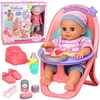 Lean Toys Interaktyvi kūdikio lėlė 30 cm su kėdute ir priedais