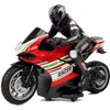 Lean Cars Nuotoliniu būdu valdomas sportinis motociklas 2.4G, raudonas