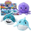 Lean Toys Minkštas jūrų gyvūnų žaislas su vandens kamuoliukais 6 cm