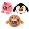 Lean Toys Sensorinis pliušinis žaislas su vandens karoliukais, 6 × 6 cm