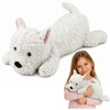 Lean Toys Pliušinis žaislas Vesthailendo baltasis terjeras, baltas, 40 × 14 × 14 cm