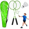 Lean Toys Badmintono rinkinys žalia/juoda 2 vnt.