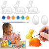 Lean Toys Rinkinys Putplasčio dekoracijų dažymo rinkinys, 3 zuikiai, 2 kiaušiniai