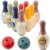 Lean Toys Vaikiškas boulingo rinkinys su kačiukų motyvais, 10 kuolelių, 2 kamuoliai