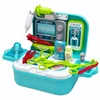 Lean Toys Gydytojo rinkinys 2 viename, turkio ir baltos spalvos, 23,5 × 17 × 9,5 cm