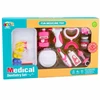 Lean Toys Odontologo rinkinys su vibruojančiu dantų šepetėliu ir atidaromu žandikaulio modeliu, baltas ir rožinis, 15 dalių