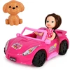 Lean Toys Mini lėlė su kabrioletu rožinė
