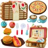 Lean Toys Pikniko rinkinys su pintu krepšiu ir maisto priedais, 33 dalys