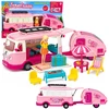 Lean Toys Lėlių kemperio kelioninis rinkinys su priekaba, rožinis, 37 x 11 x 9 cm