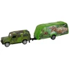 Lean Toys Žaislinis džipas su dinozaurų priekaba