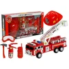 Lean Toys Ugniagesių rinkinys ugniagesių šalmo gesintuvas