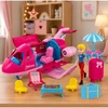 Lean Toys Lėktuvas lėlėms rožinis 9 vnt.