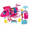 Lean Toys Lėktuvas lėlėms rožinis 9 vnt.