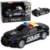 Lean Toys Policijos automobilis su šviesos ir garso efektais, juodas, 16,5 × 7 × 5 cm