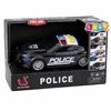Lean Toys Policijos automobilis su šviesos ir garso efektais, juodas, 16,5 × 7 × 5 cm