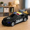 Lean Toys Policijos automobilis su šviesos ir garso efektais, juodas, 16,5 × 7 × 5 cm