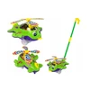 Lean Toys Lėktuvo stūmiklis su rankena, žalias