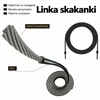 Lean Toys Šokdynė su reguliuojamu ilgiu ir guoliais, juoda ir auksinė, 3 m