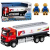 Lean Toys Žaislinis autocisternos modelis su šviesomis ir garsais, raudonas ir baltas, 25,5 × 8,5 × 7 cm