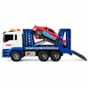 Lean Toys Žaislinis autovežis su sportiniu automobiliu, mėlynas ir baltas, 31,5 × 19,5 × 11 cm