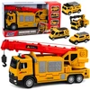 Lean Toys Sunkvežimis su kranu geltonas