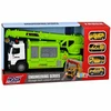 Lean Toys Sunkvežimis su kranu ir transporto platforma žalia 4 vnt.