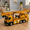 Lean Toys Žaislinis kranas su metaline kabina ir šviesos bei garso efektais, 1:12