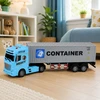 Lean Toys Žaislinis sunkvežimis su nuimamu konteineriu, mėlynas–pilkas, 54 × 16 × 10,5 cm
