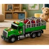 Lean Toys Žaislinis dinozaurų transporteris su šviesos ir garso efektais, žalias, 36 × 16,5 × 11,5 cm