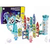Lean Toys Šviečiantis kamuoliukų takelis su magnetiniu liftu ir velnio ratu, 129 detalės
