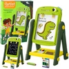Lean Toys Dvipusė magnetinė lenta vaikams su stoveliu, 49x34x26 cm, žalia