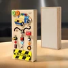 Lean Toys Medinė edukacinė manipuliacinė lenta policijos automobiliui su LED
