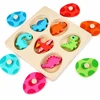 Lean Toys Medinė dinozaurų dėlionė kiaušiniuose