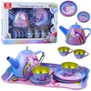 Lean Toys Vaikiškas metalinis arbatos servizas su vienaragio motyvais