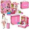 Lean Toys Veterinaro lagaminėlis su ištraukiama rankena ir ratukais, baltas, 31,5 × 24,5 × 13,5 cm