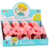 Lean Toys Wiatraczek Wentylator Ręczny Mechaniczny Dla Dzieci Flaming Rožinė