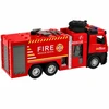Lean Toys Žaislinis gaisrinis automobilis su vandens purškimo funkcija ir šviesos bei garso efektais, 35,5 × 15 × 9,5 cm