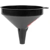 Juodas plastikinis universalus piltuvėlis kurui, skystam vandeniui, 10 cm amio-04044